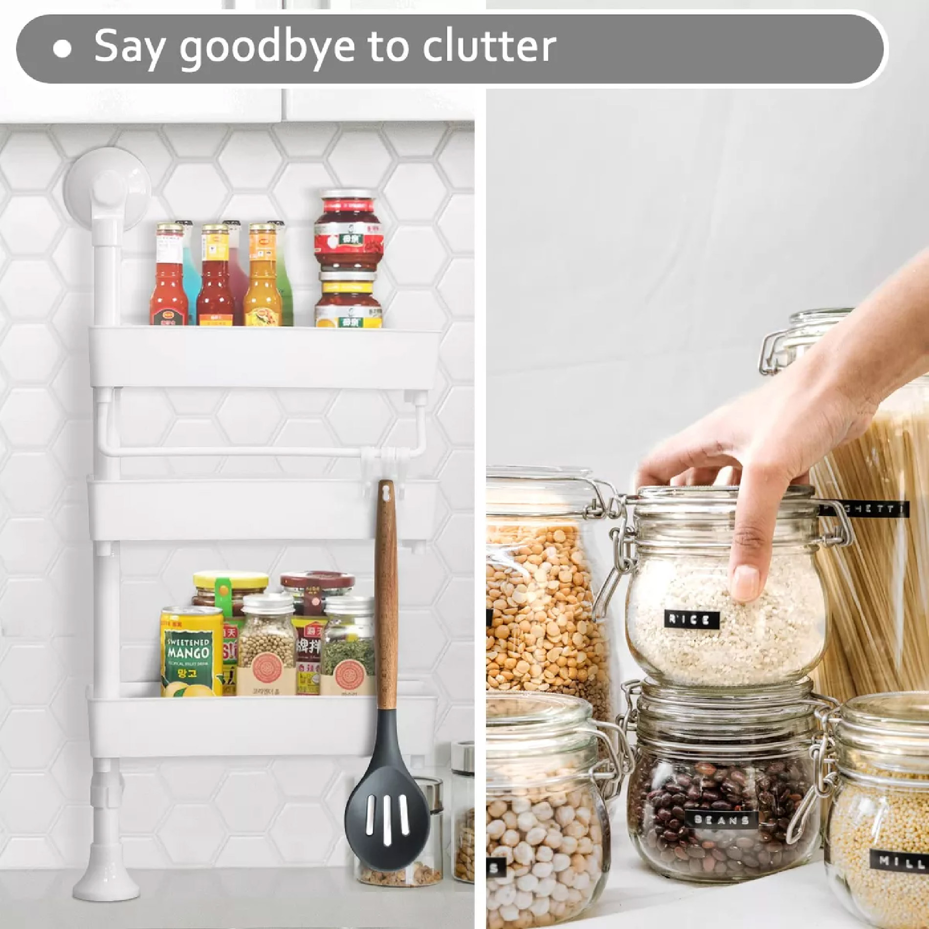 Miniatura 3 de Organizador Cocina Baño 3 Niveles Pared