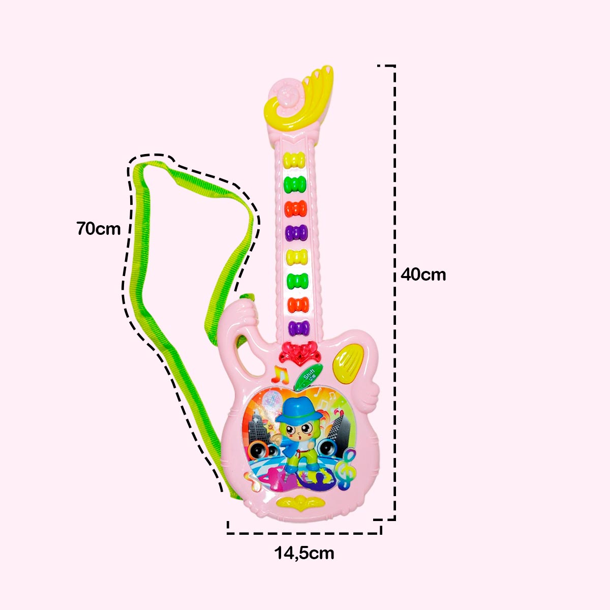 Miniatura 5 de Guitarra Juguete Luces y Sonido AJ078