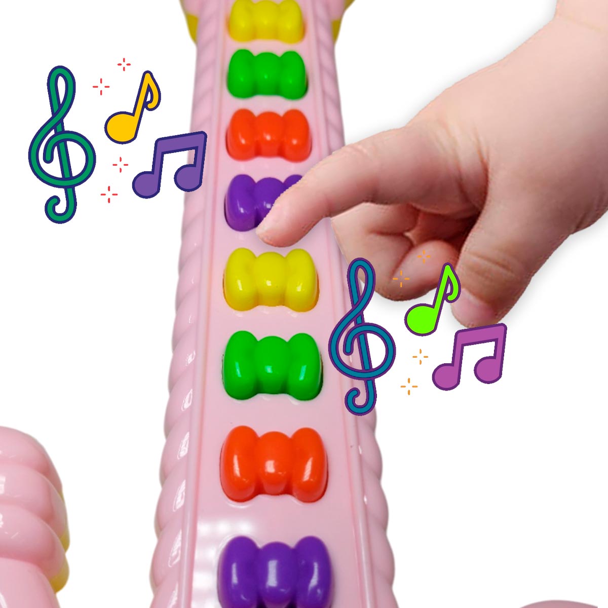 Miniatura 6 de Guitarra Juguete Luces y Sonido AJ078