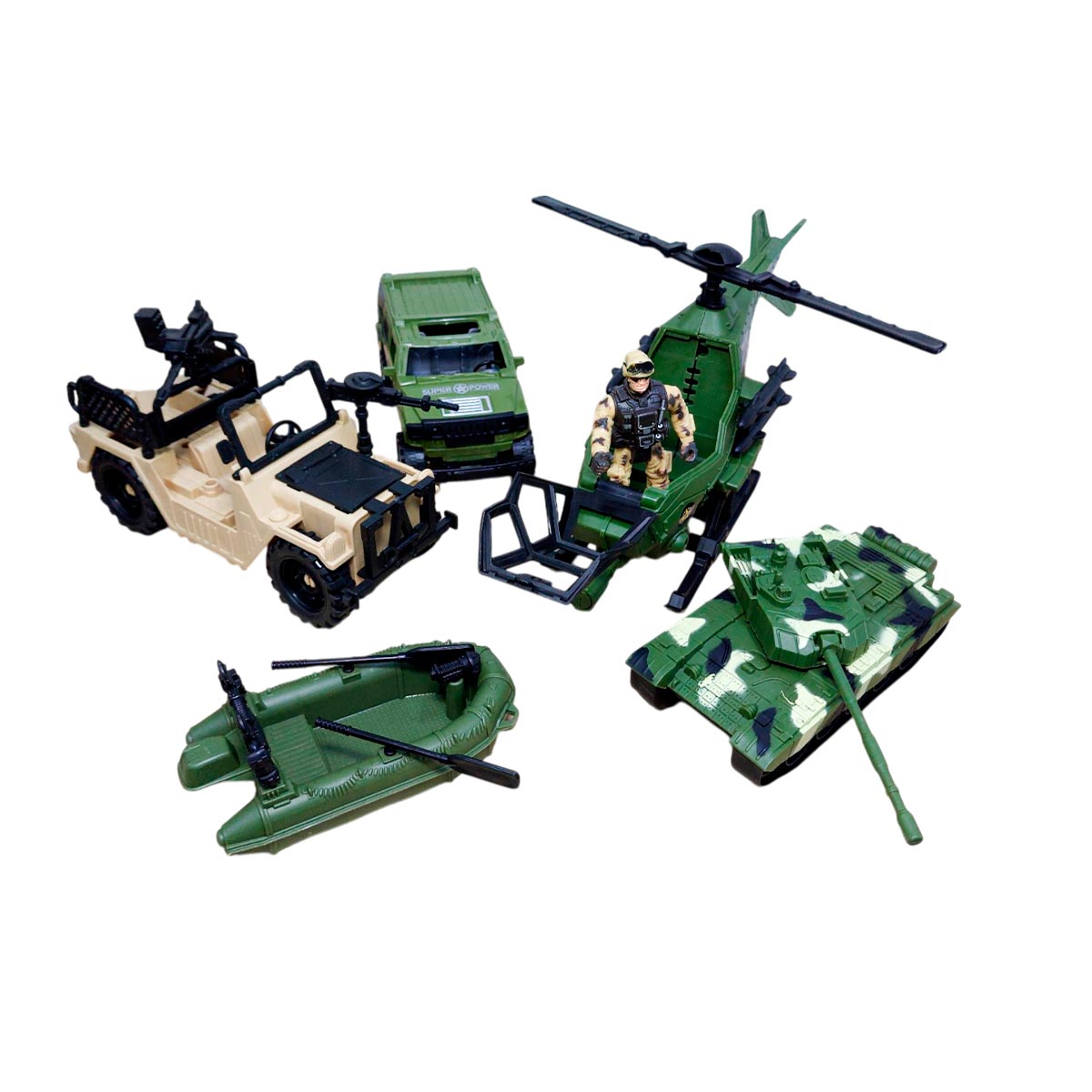 Miniatura 6 de Set Militar x 6 Piezas Grandes HW-M223-1