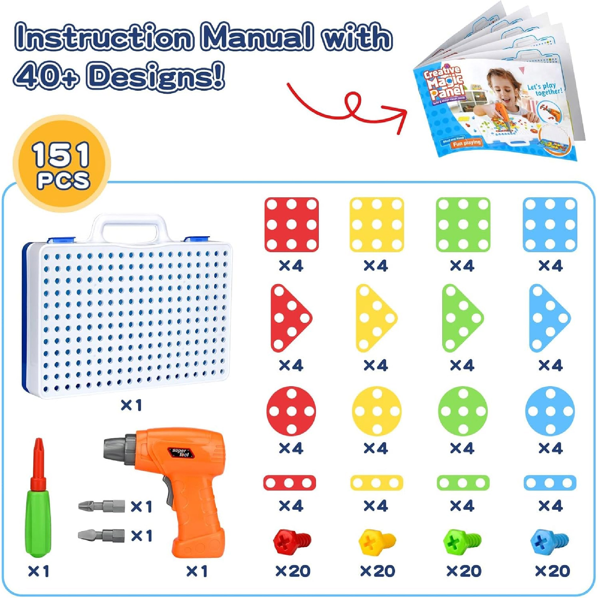 Miniatura 5 de Juego Taladro Costruccion 151 Piezas