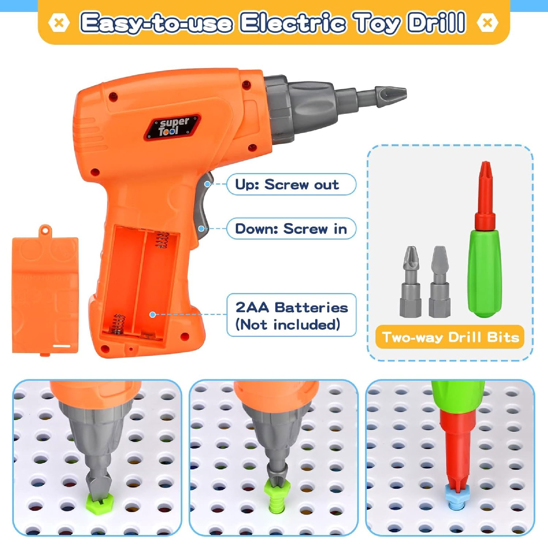 Miniatura 3 de Juego Taladro Costruccion 151 Piezas