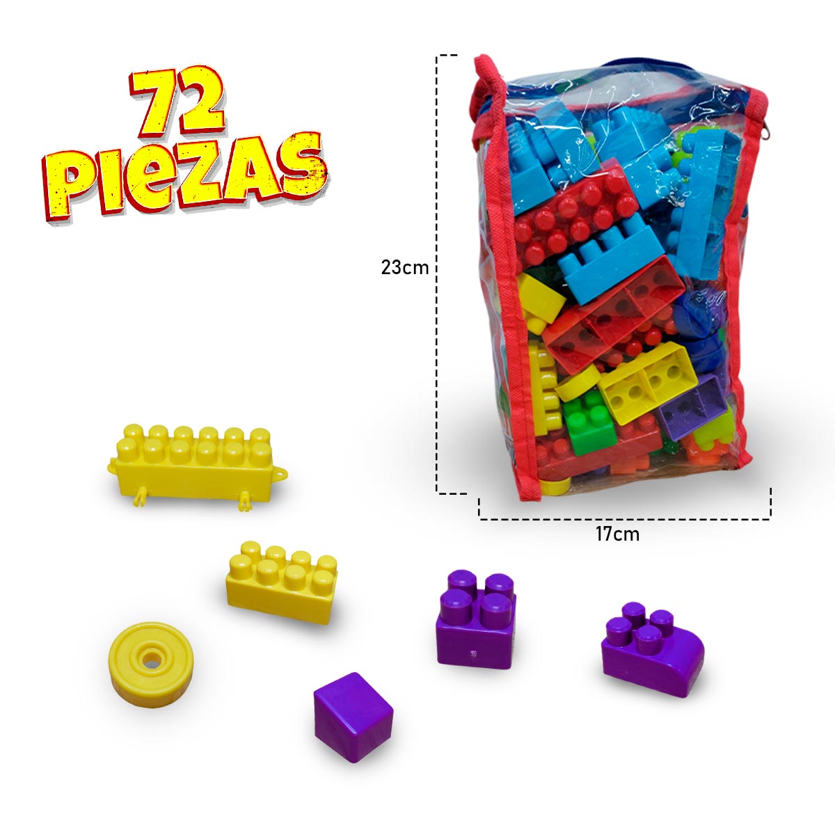 Miniatura 4 de Bloques Construccion 72 Piezas 281-8