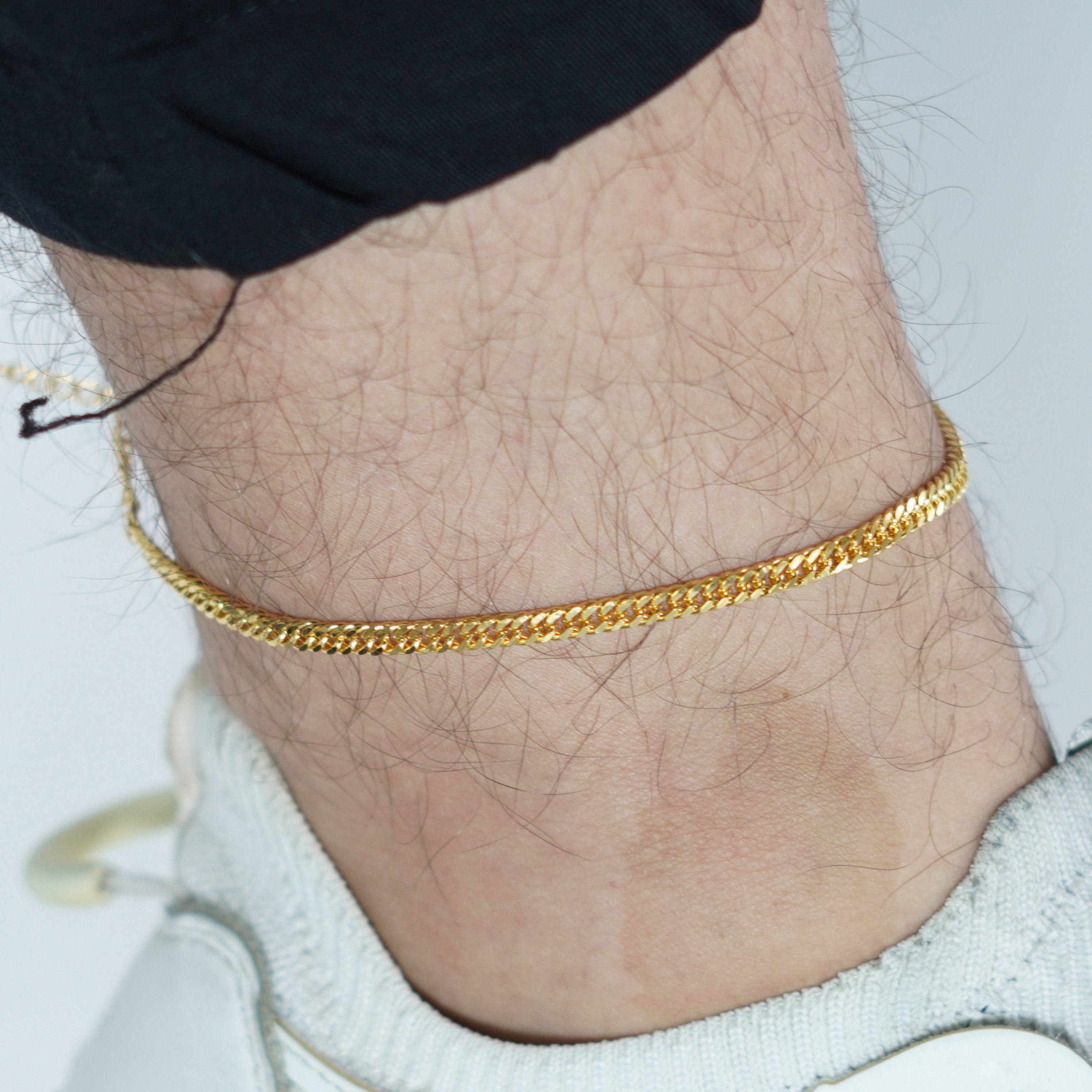 Miniatura 4 de TOBILLERA DOBLE ESLABON DORADA