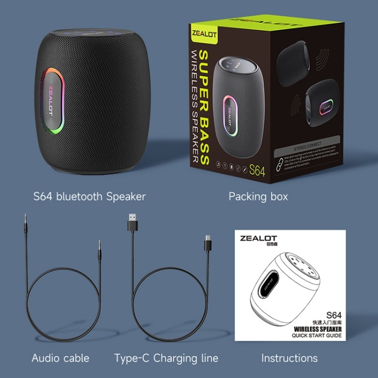 Miniatura 3 de Parlante Zealot S64 Bluetooth