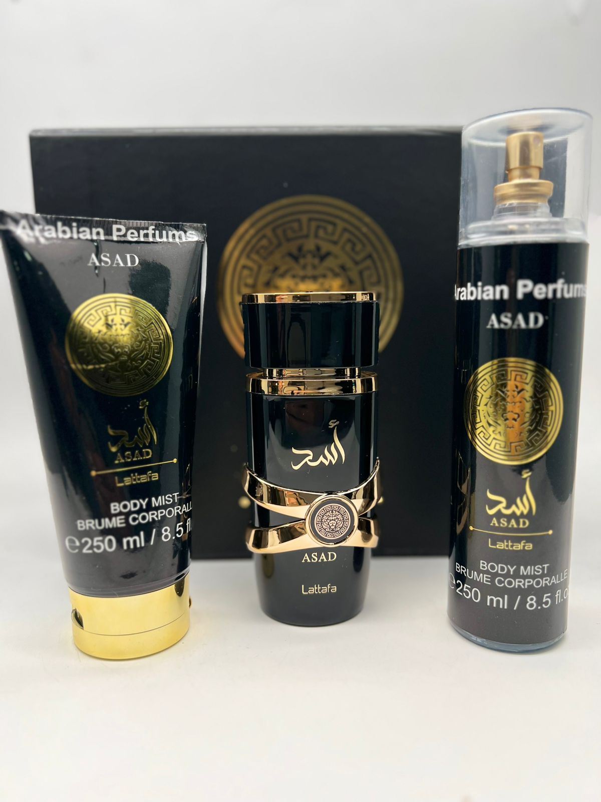 SET PERFUME ASAD+ CREMA+SPLAHS