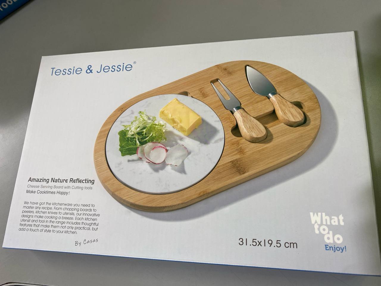 Tabla quesos y cuchillos  SK-9580