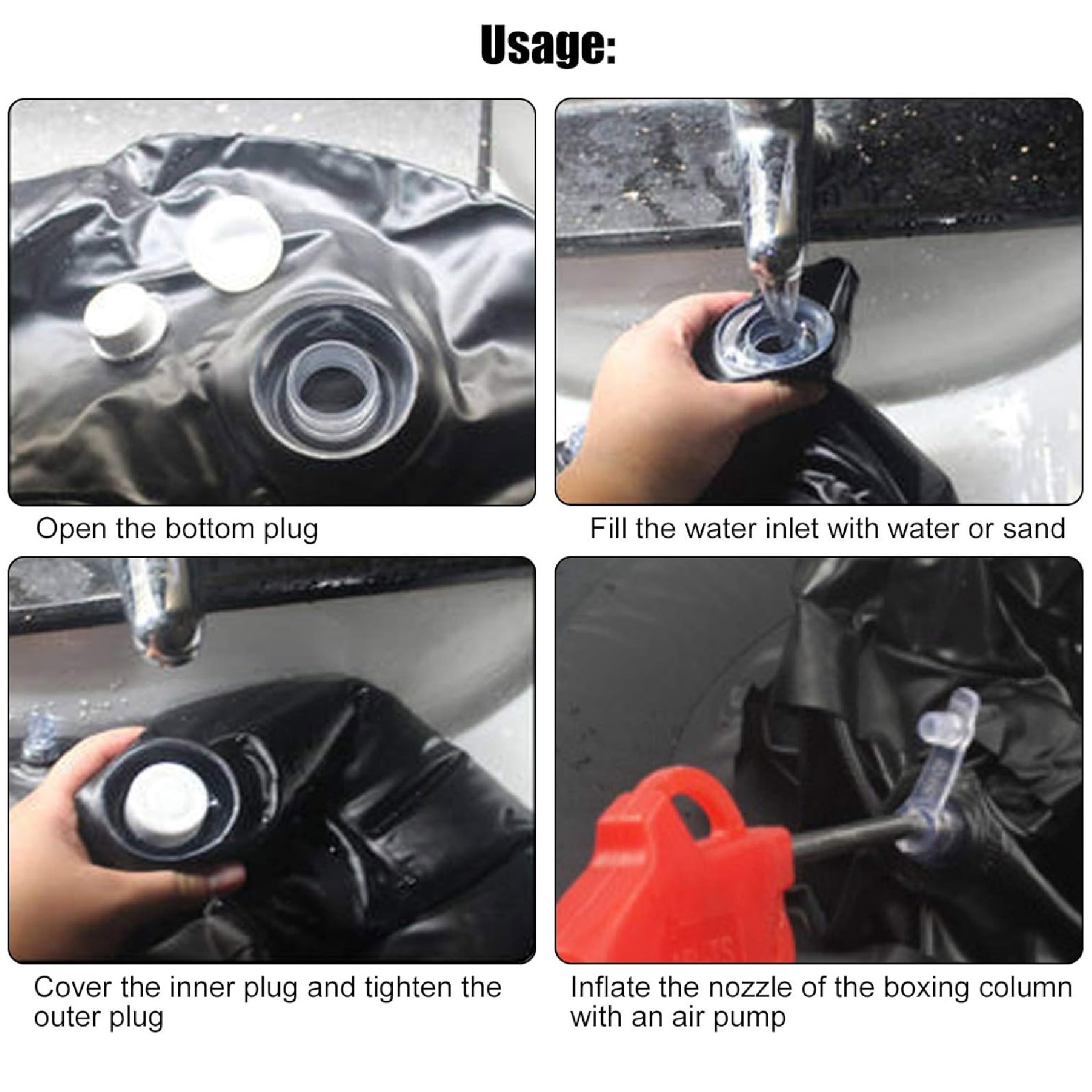 Miniatura 3 de Saco Boxeo Inflable Fitness Con Guantes