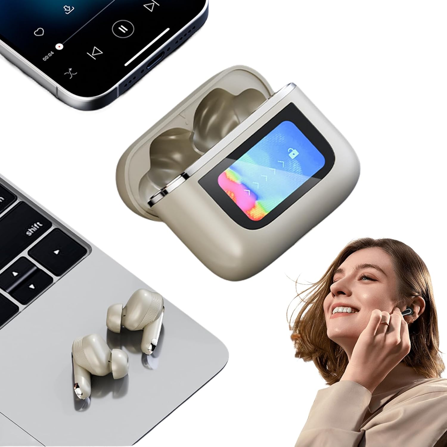 Miniatura 2 de AURICULARES INALAMBRICOS CON PANTALLA LE