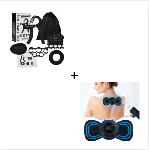 Set Hand Grip+Parche Masajeador