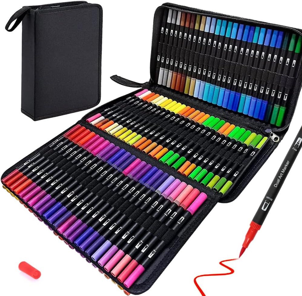 Miniatura 3 de Marcadores Artísticos Doble Punta 100pc