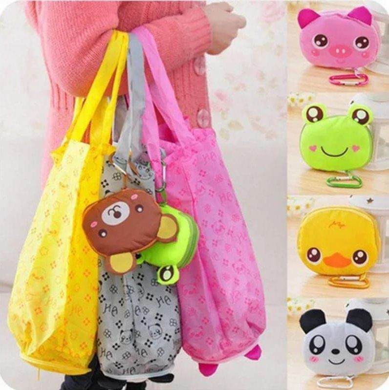 BOLSA DE COMPRAS PLEGABLES MUÑECOS