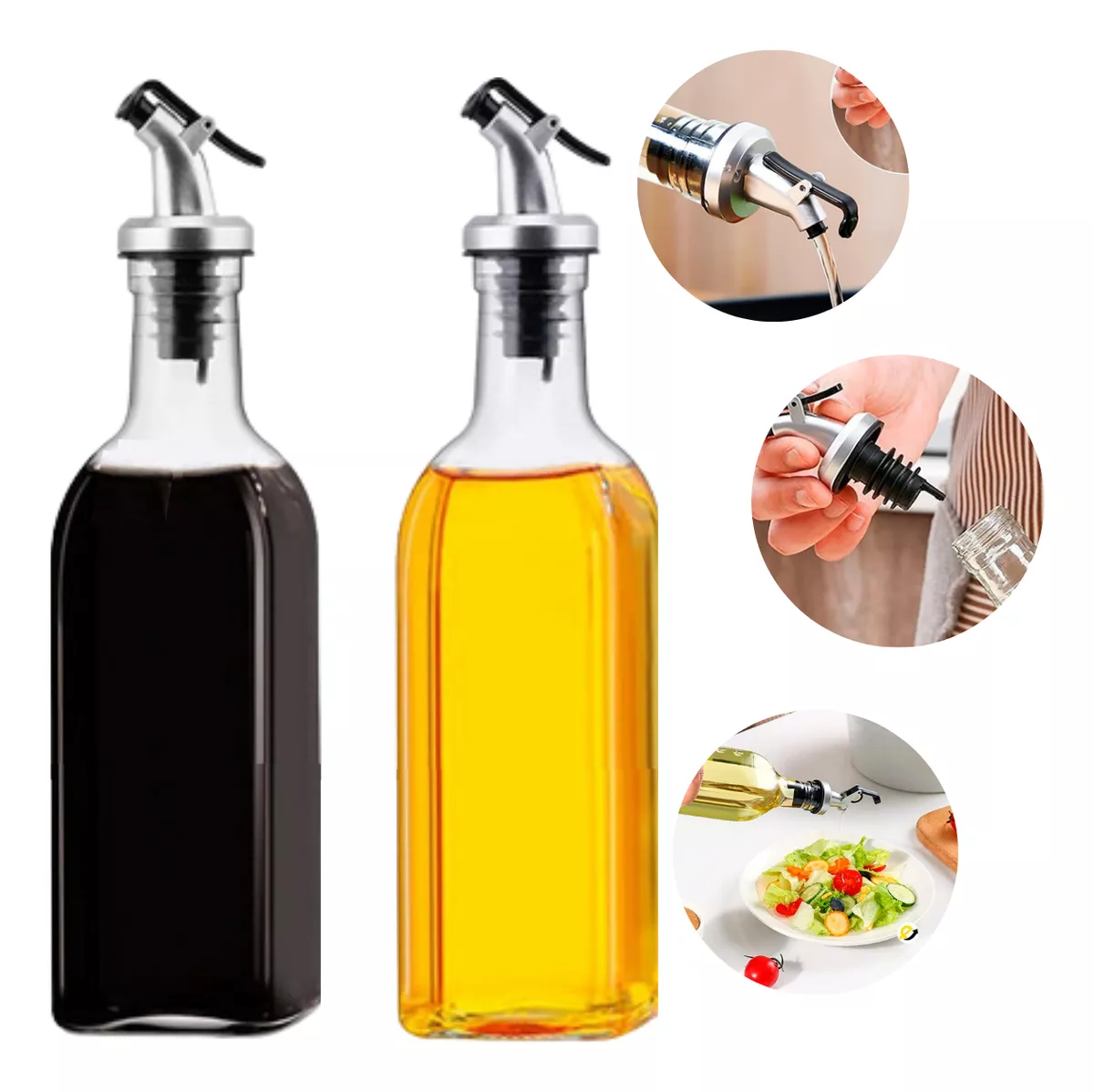 Miniatura 2 de SET X2 DISPENSADORES ACEITE EN VIDRIO