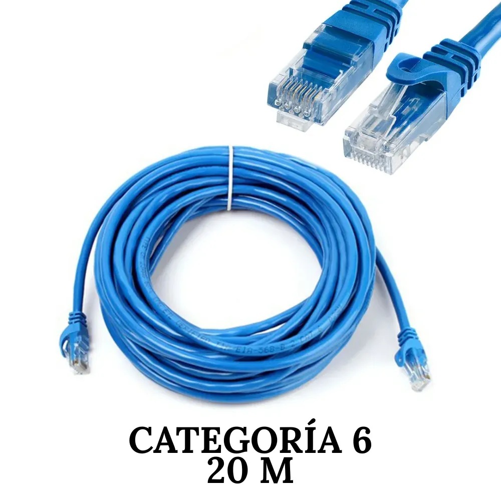 Cable Lan De Internet Cat6e 20 m
