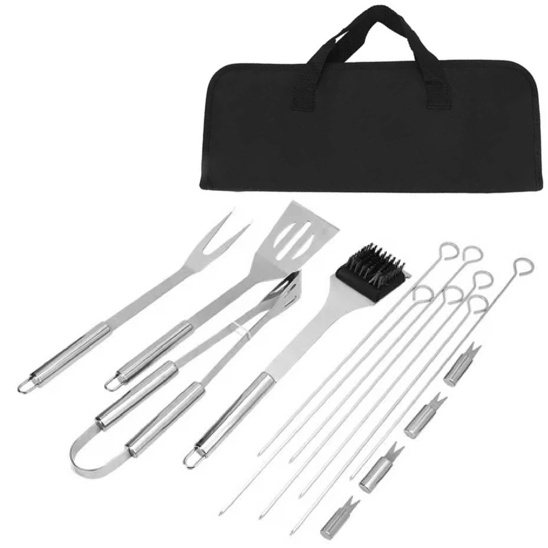 Miniatura 7 de Kit Asado X15 Utensilios Parrilero Acero