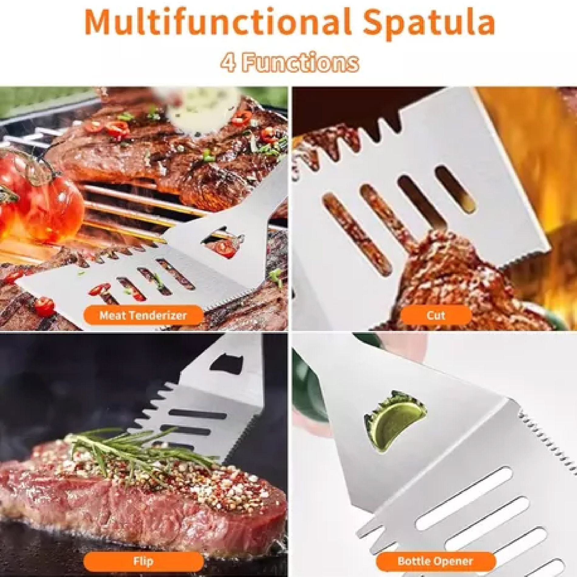 Miniatura 3 de Kit Asado X15 Utensilios Parrilero Acero