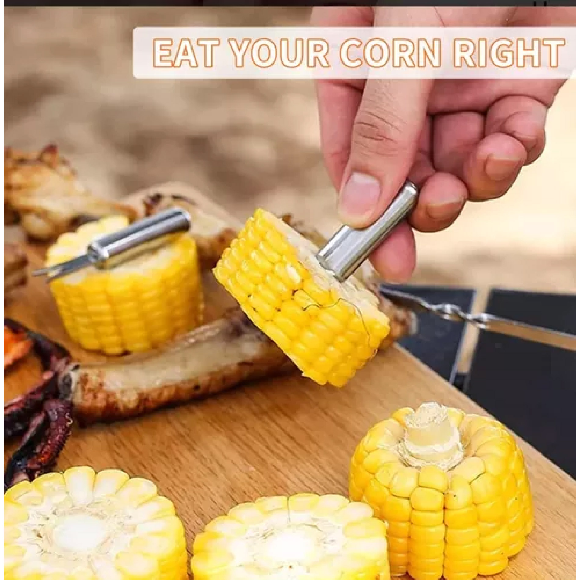 Miniatura 6 de Kit Asado X15 Utensilios Parrilero Acero