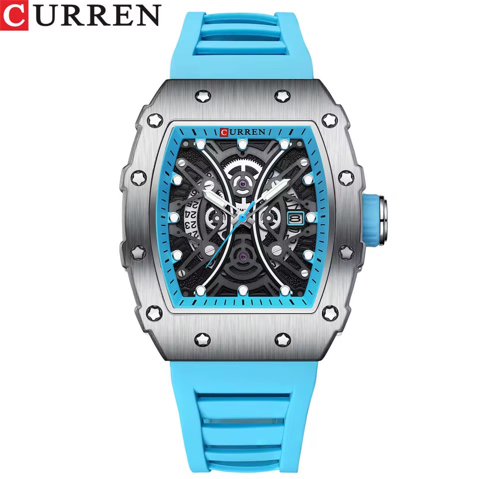 Reloj Original Curren 8438 Celeste