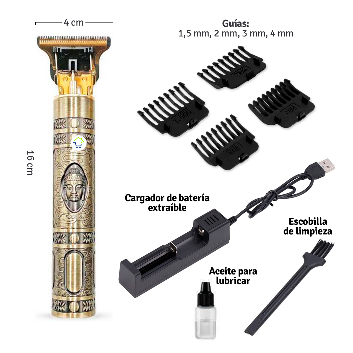 Miniatura 6 de Maquina Motilar Patillera Buda WA1925