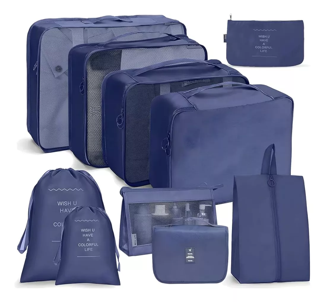 🧳 Kit Organizador De Ropa Viajero - 11 Piezas Para Tu Aventura