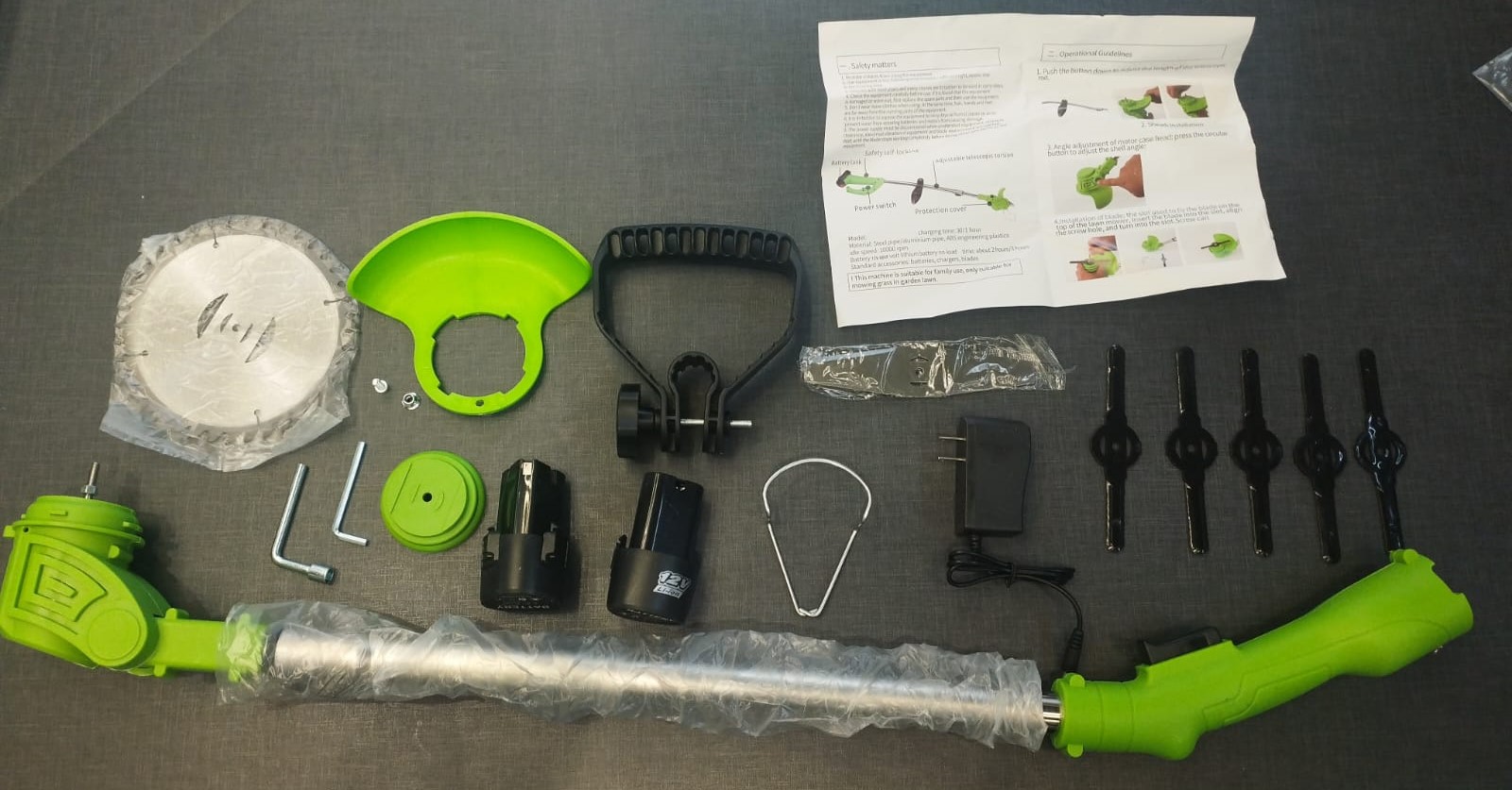 Guadaña Inalambrica cesped 2 Bat 12V