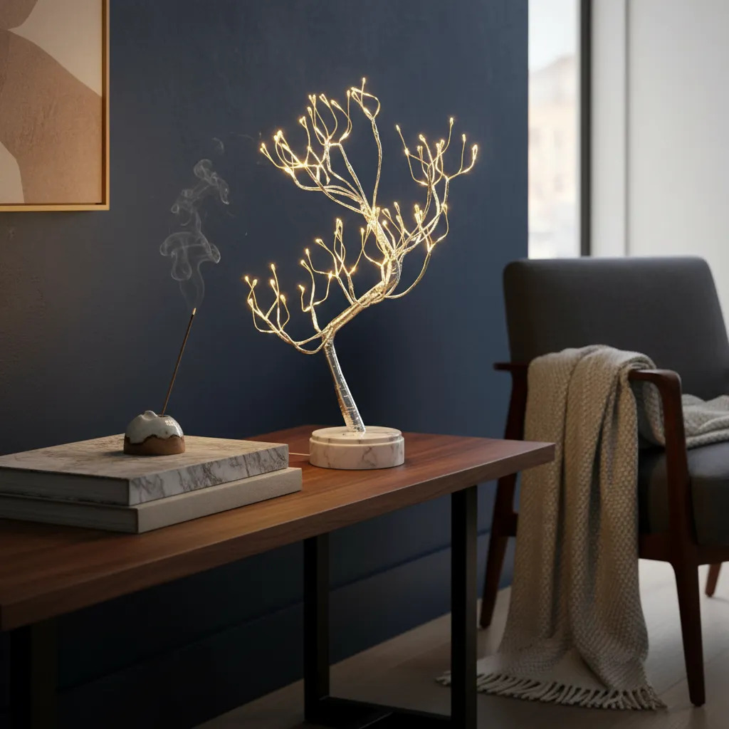 LAMPARA ARBOL LED BONSAI MESA DE NOCHE