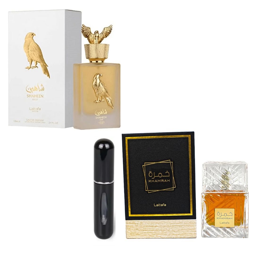 SHAHEENGOLDESTUCHE+KHMARHAESTUCHE+PERFUM