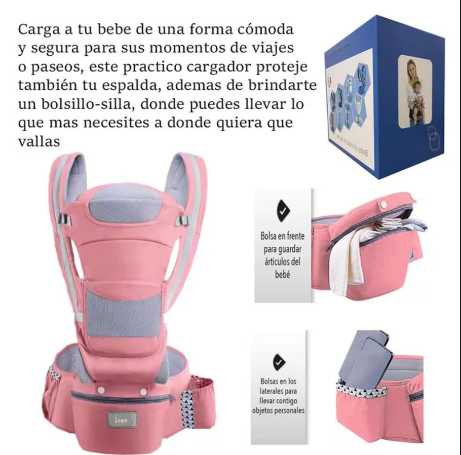 Vista 2 de CARGADOR CANGURO ASIENTO SEGURO BEBE