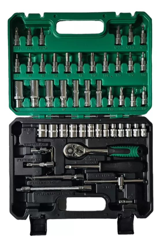 Juego de  Copas y Ratchet 53 pcs 1/4