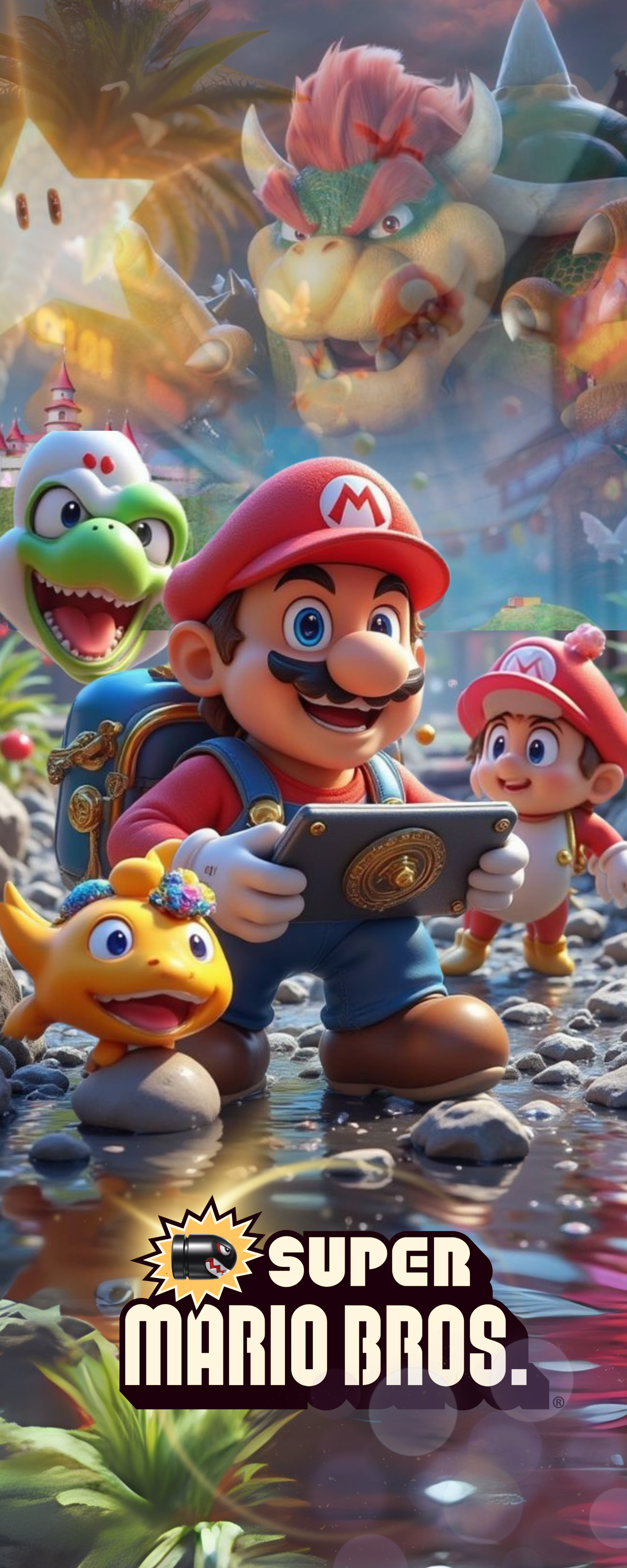 Vista 6 de FUNDA FORRO DECORATIVO PUERTA INFANTIL D - Diseño: Mario Bross