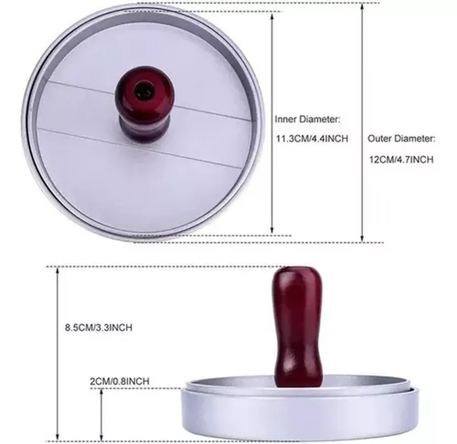 Miniatura 4 de Molde Prensa Aplastador Manual Carne