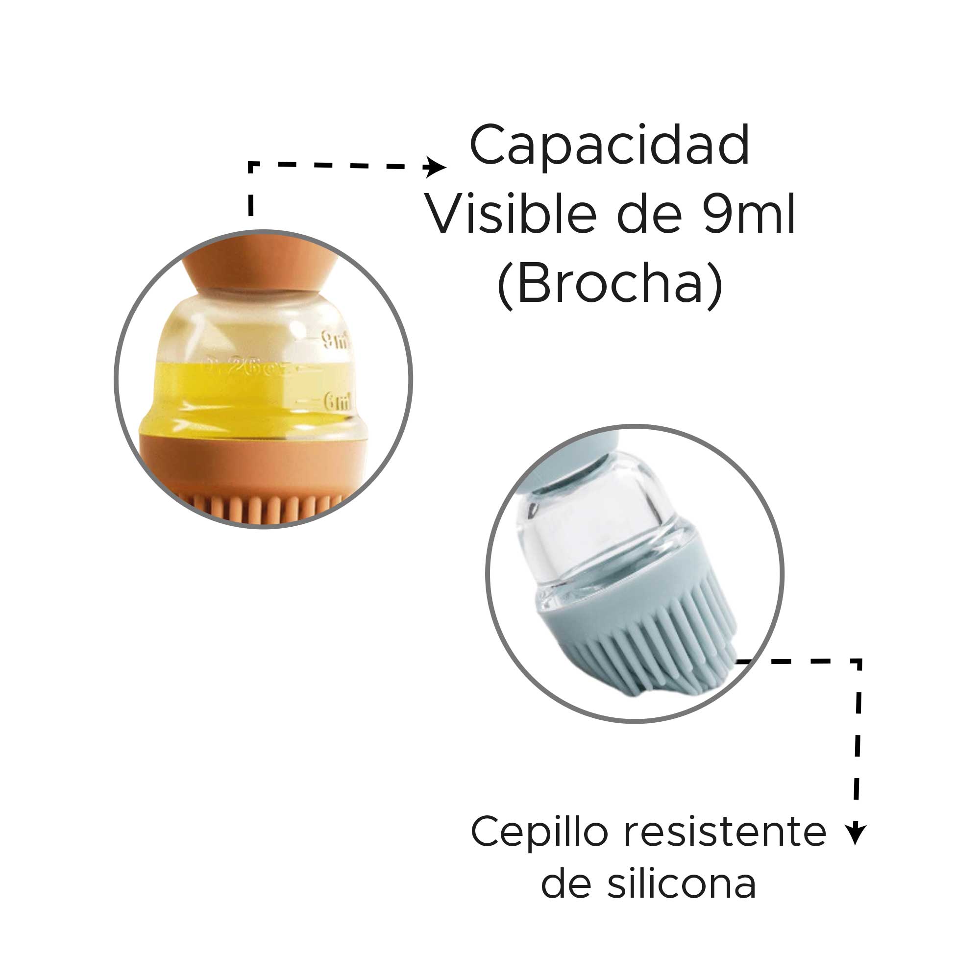 Dispensador Aceite con brocha silicona