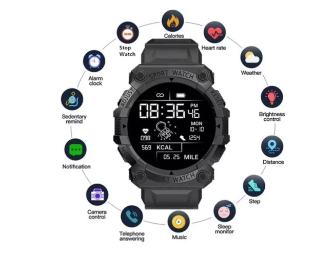 Miniatura 2 de Reloj SmartWatch FD68 Negro