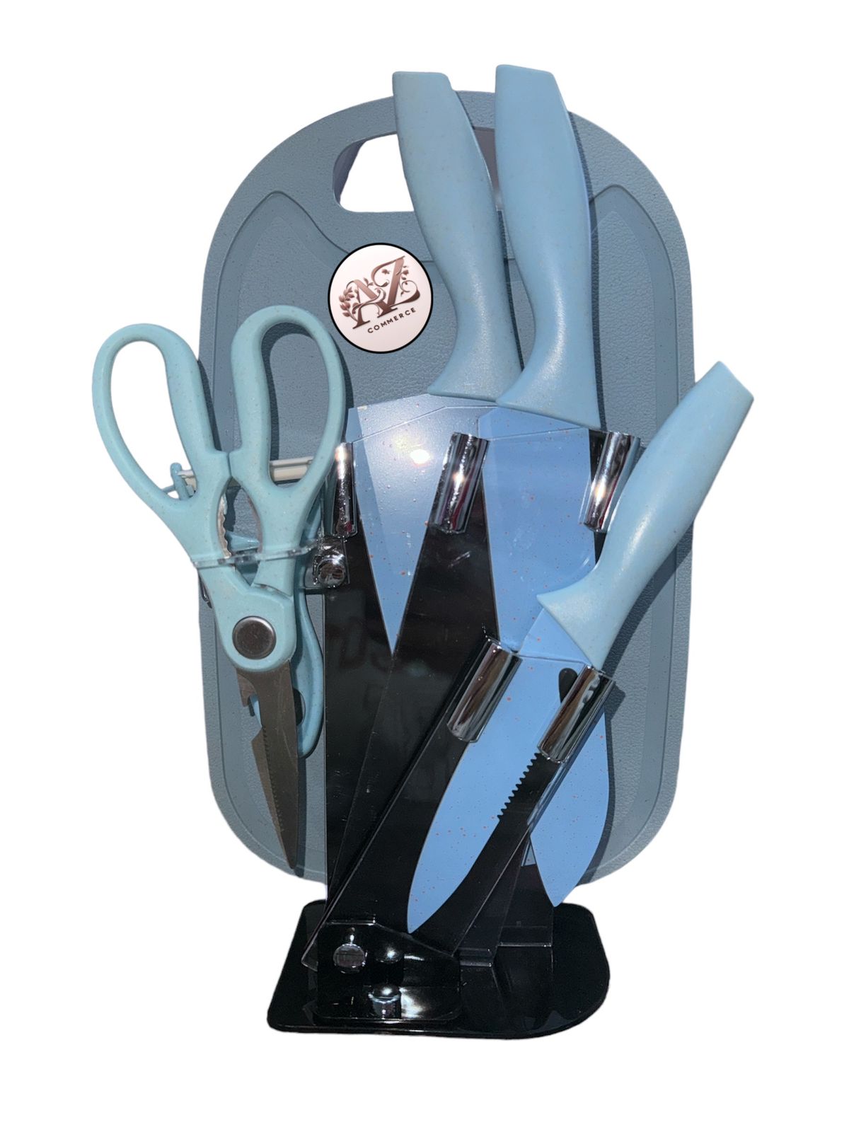 Set Cuchillos Tabla Pelador Tijeras