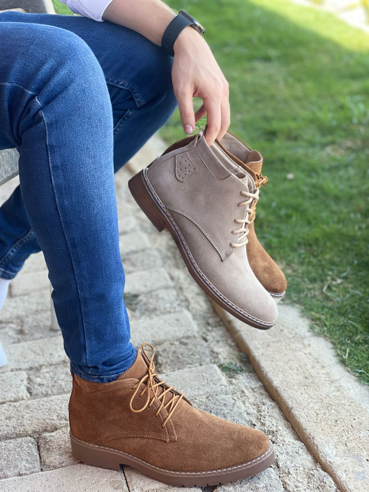 Botines 100% Cuero Carnaza