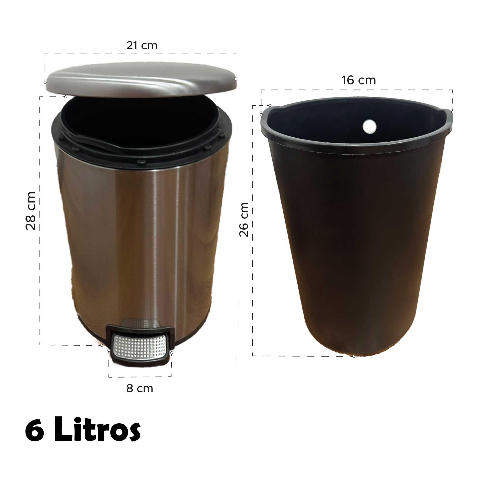 Miniatura 3 de Caneca de acero 6 litros