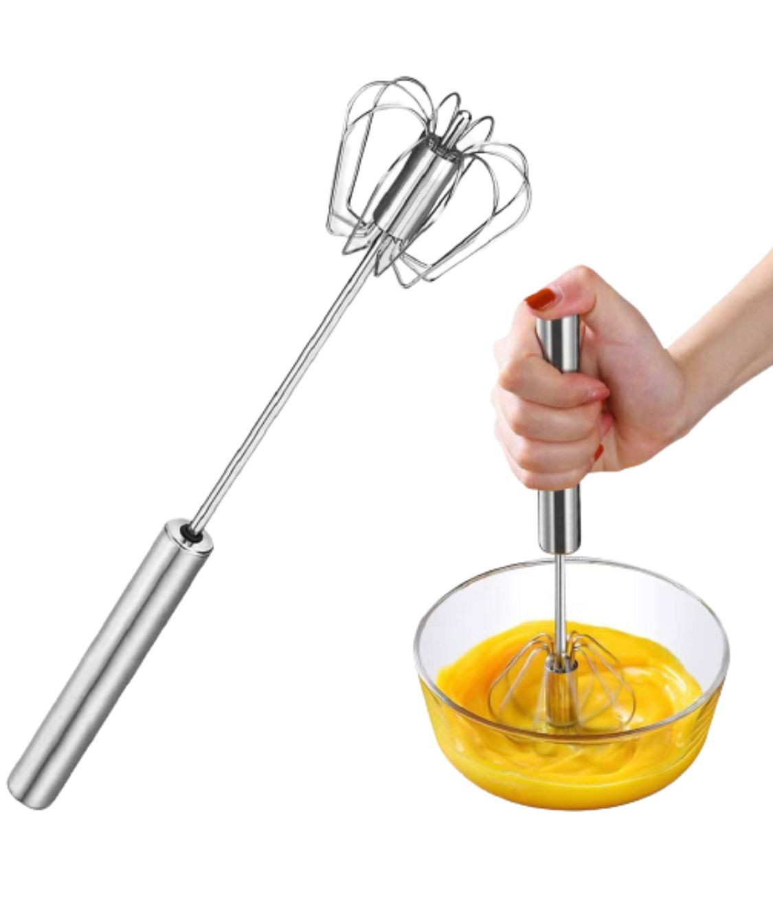 Miniatura 3 de Batidor de huevos de acero inoxidable