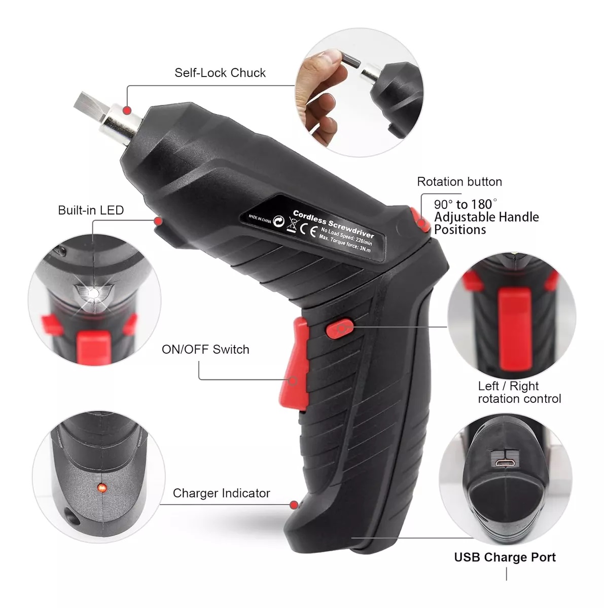 Miniatura 8 de Destornillador inalámbrico + Llave Unive