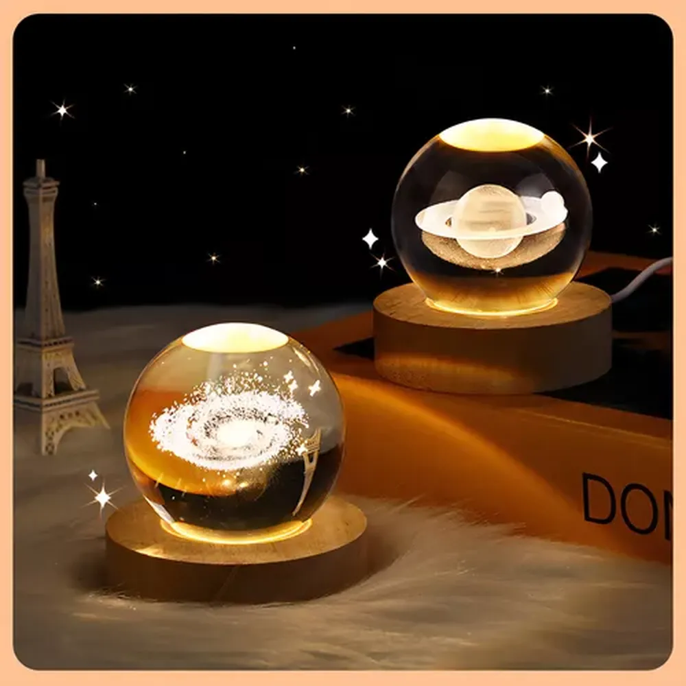 Miniatura 3 de Luz Crystal Ball, 3d Galaxia Lamp