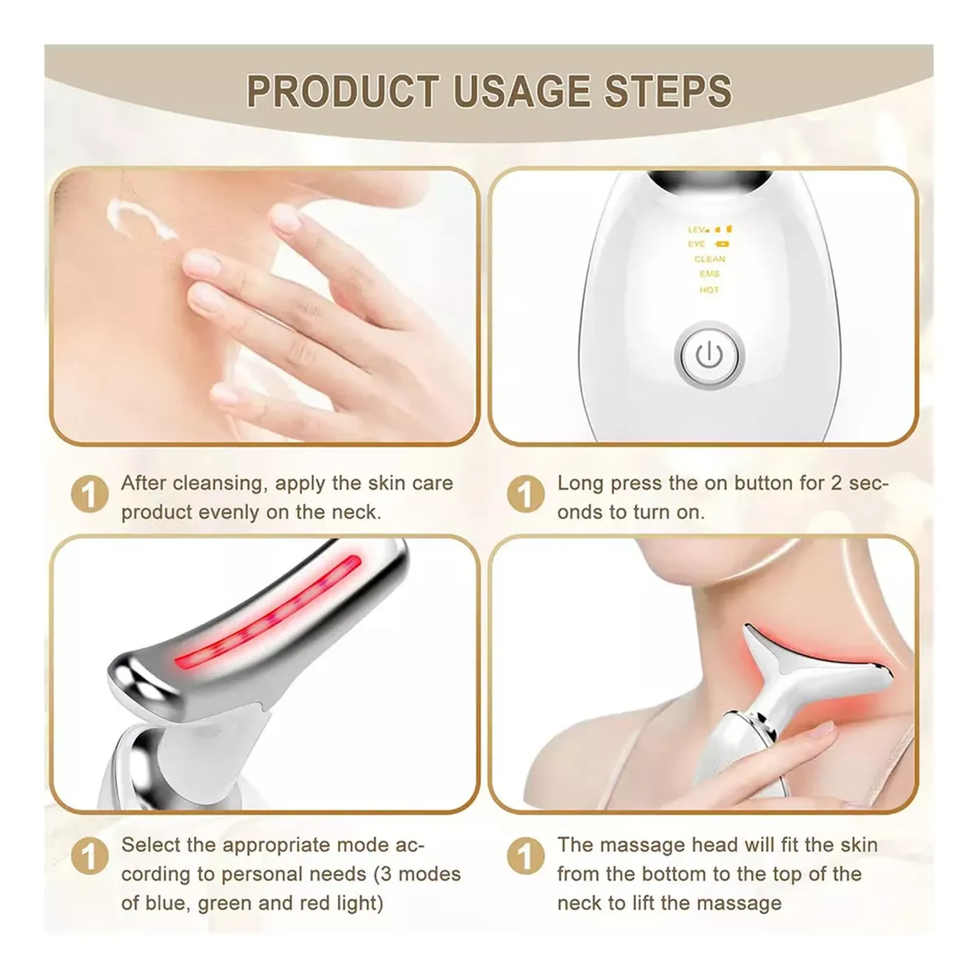 Masajeador Facial De Cuello Para Antienv