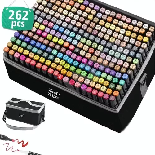 Miniatura 2 de Marcadores Doble Punta 262 Pcs Premium