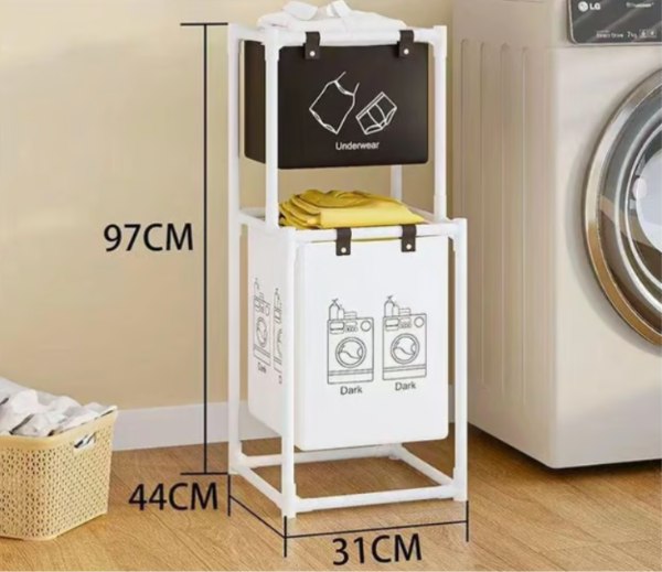 Miniatura 3 de CESTA ORGANIZADORA DE ROPA 2 EN 1