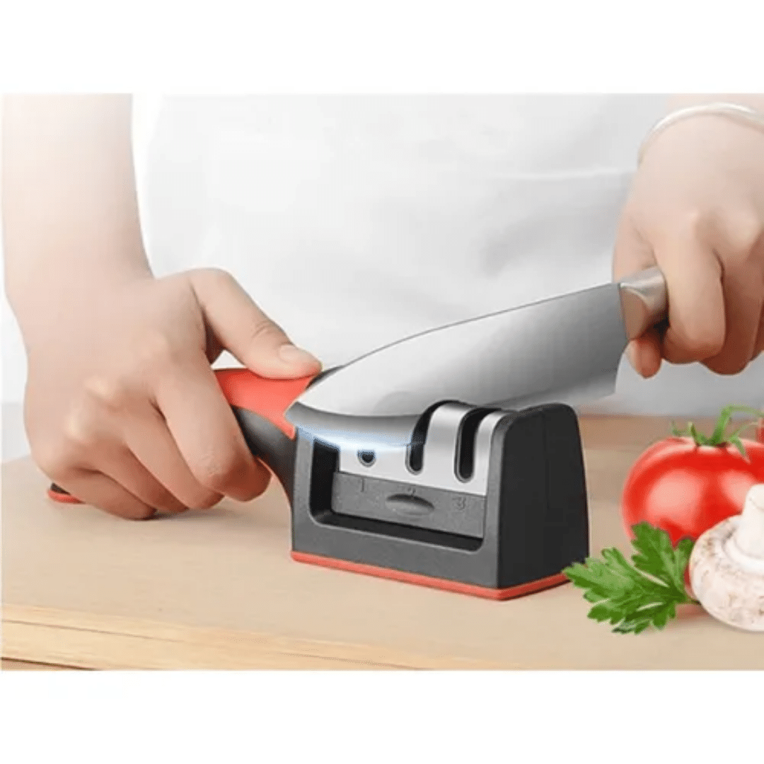 KIT AFILADOR + PELA PAPA+ CUCHILLO