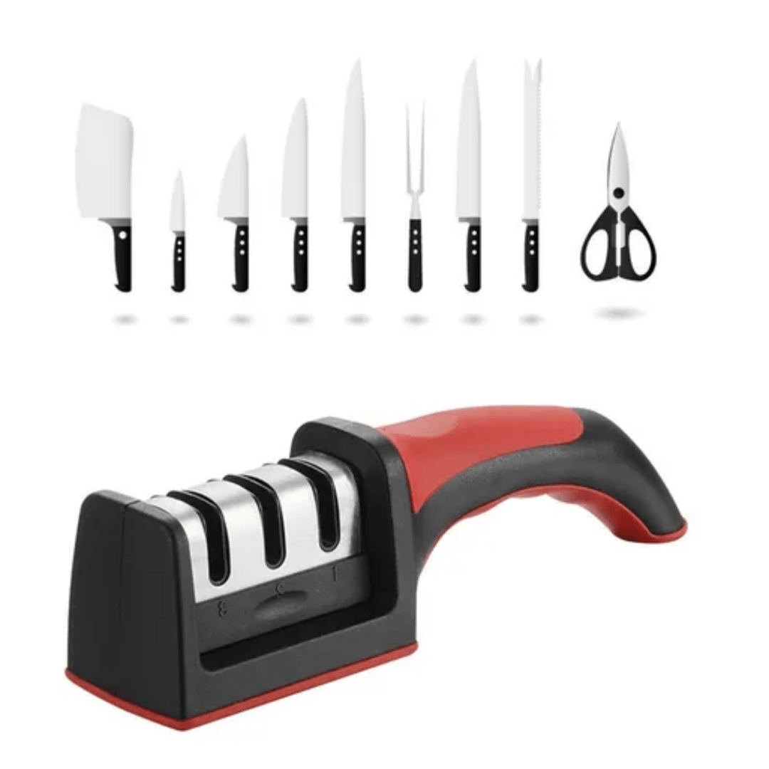 Miniatura 2 de KIT AFILADOR + PELA PAPA+ CUCHILLO