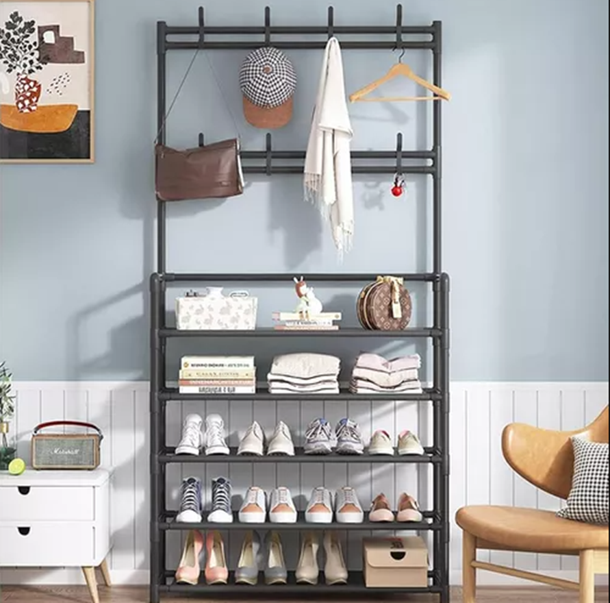 Perchero Multifuncional Con Zapatero 4Nv