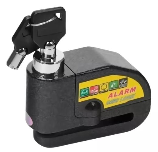 Candado Para Moto Freno De Disco+Alarma