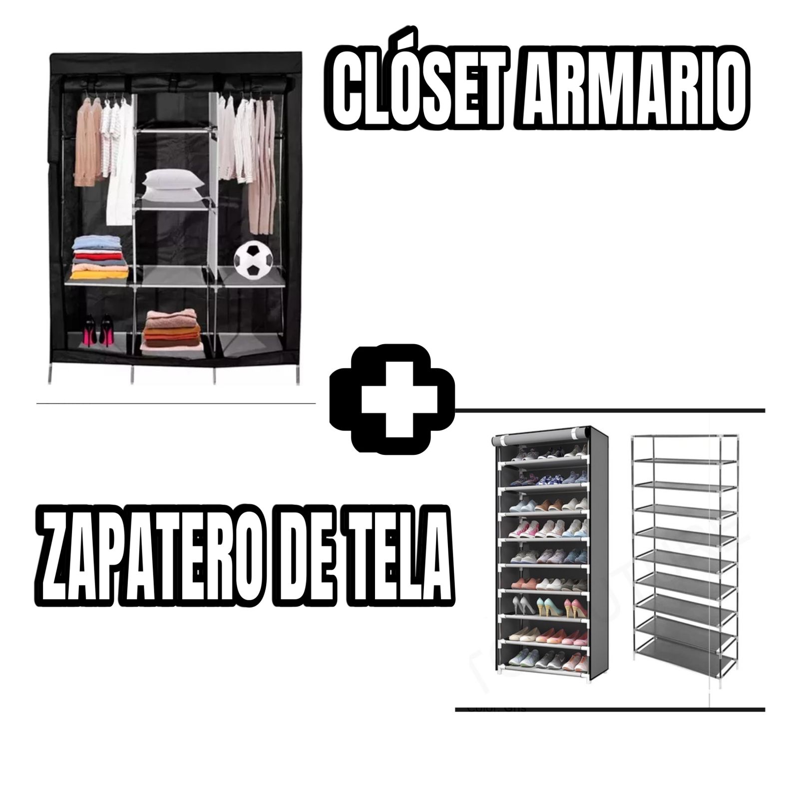 COMBO AMARIO TELA + ZAPATERO TELA