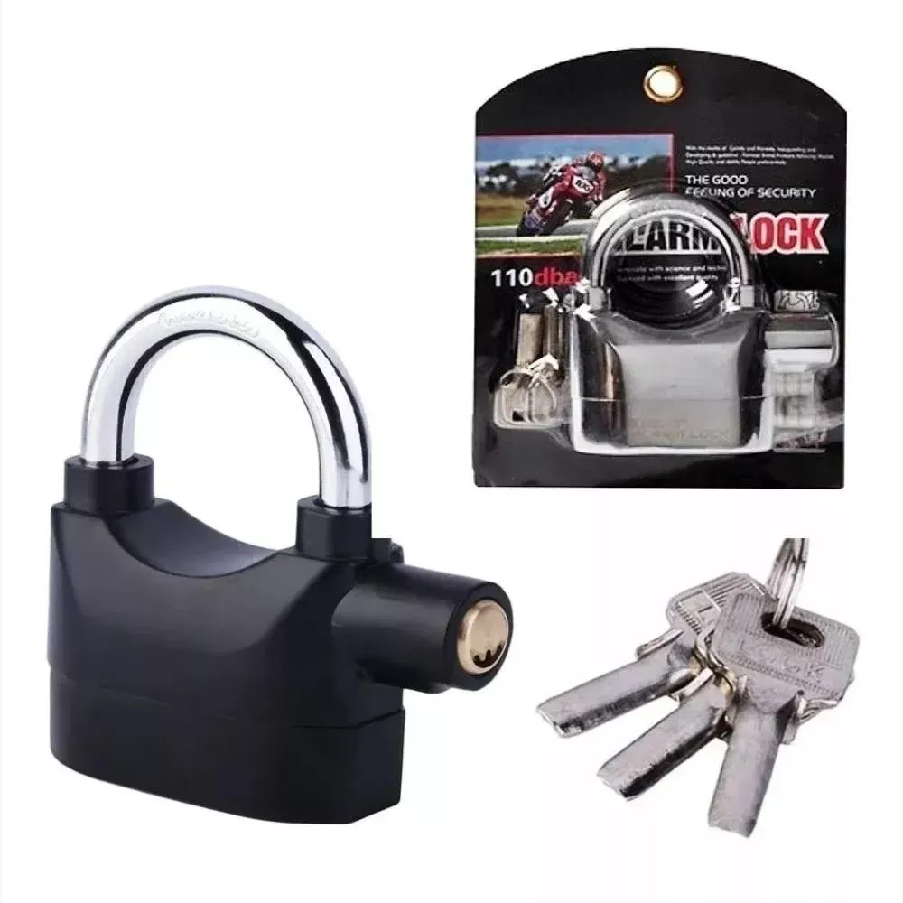Candado Alarma Inoxidable Para Moto