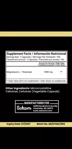 Miniatura 2 de Magnesio L-treonato - Satoomi
