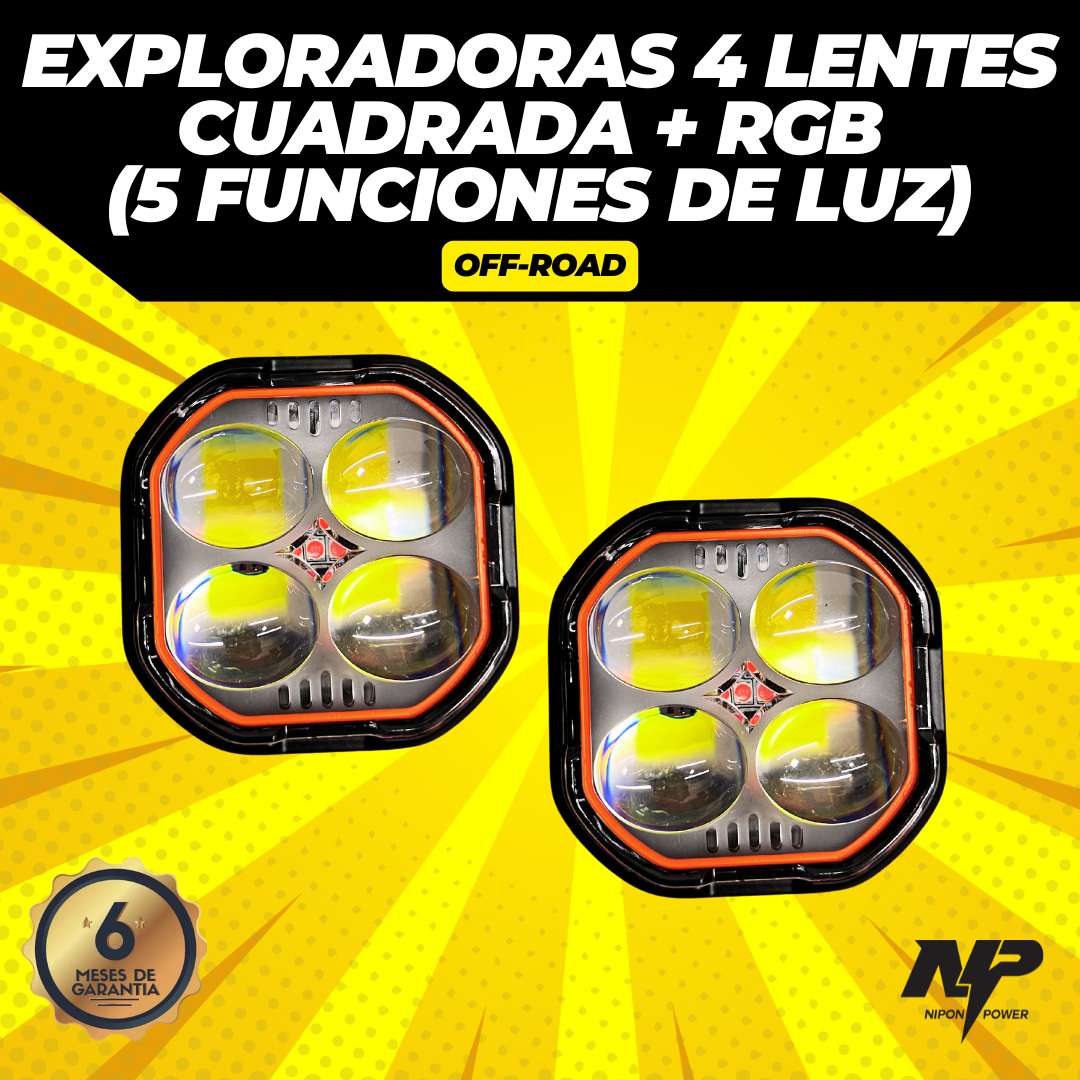 EXPLORADORA 4 LUPAS CUADRADA MINI-NUEVA